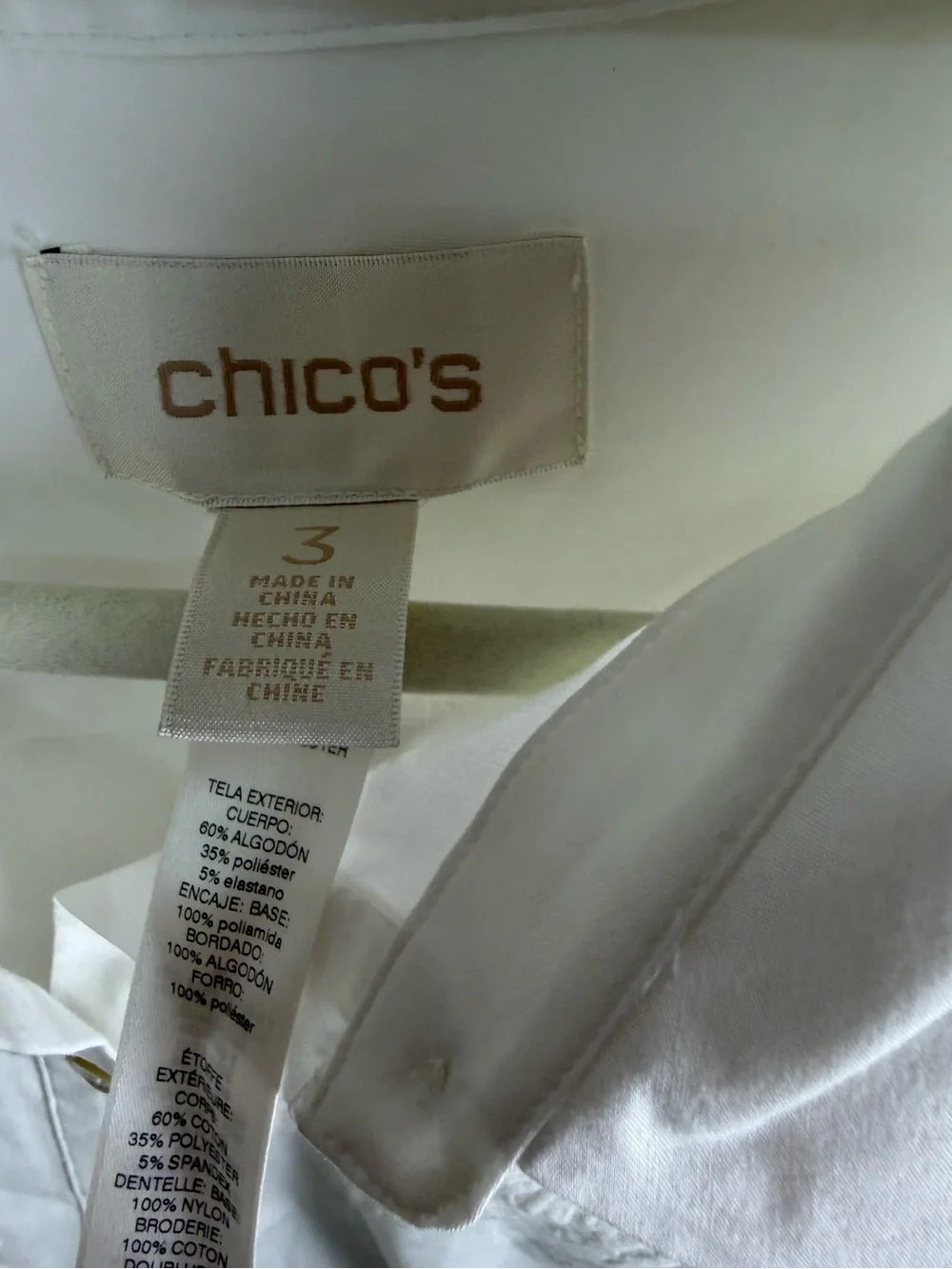 Chicos crisp white